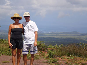 Bel e Bob, em Galápagos, no Equador. Crédito: Arquivo Pessoal